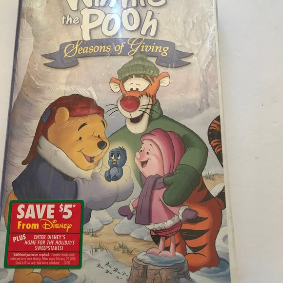 winnie the pooh " seasons of giving - sealed vhs. - Picture 1 of 2